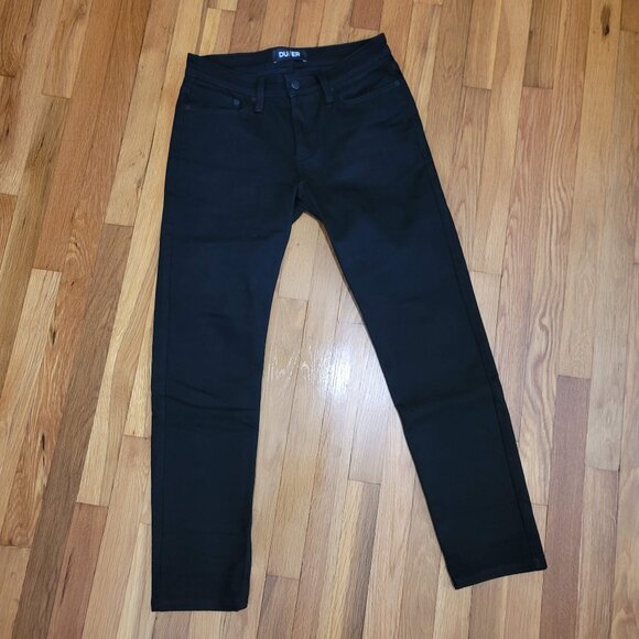 DUER All-Weather Denim Slim Black 30x30 Denim Jeans Stretch Unwashed Men's - Picture 1 of 6